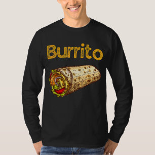 Camiseta Burrito Taco Taquito Família de Comidas Mexicana