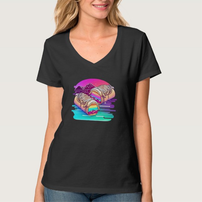 Camiseta Burritos Com um Visual Futurista para um Toque Mod (Frente)