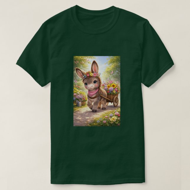 Camiseta Burro florescente (Frente do Design)