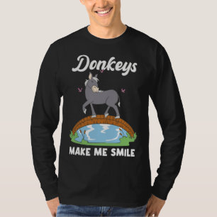 Camiseta Burros Me Fazem Sorrir Burro Mini Cavalo