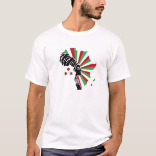 Camiseta Burundi - Bandeira do Burundi - África Mapeia Neg