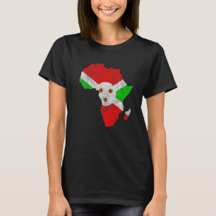 Camiseta Burundi Flag Africa Continente Silhouette Gift par
