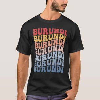 Camiseta Burundi Groovy Retro Burundian