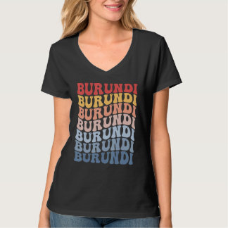 Camiseta Burundi Groovy Retro Burundian