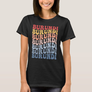 Camiseta Burundi Groovy Retro Burundian