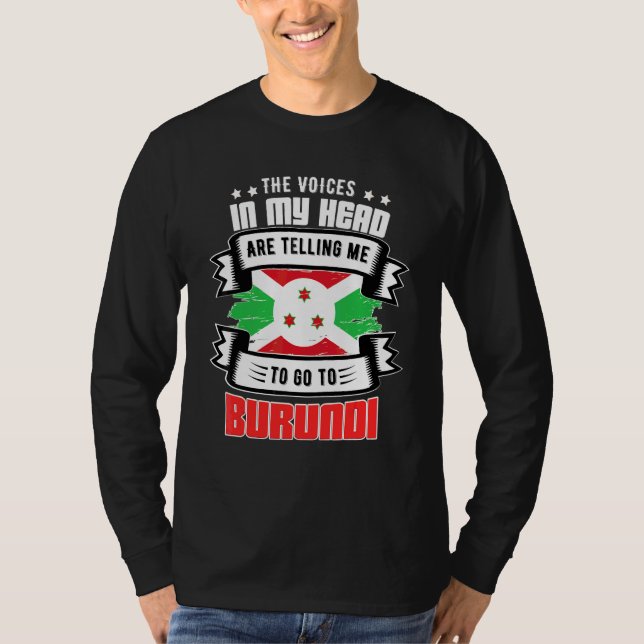 Camiseta Burundi Na Minha Cabeça (Frente)