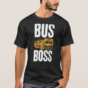 Camiseta Bus Boss School Bus Driver Graphic Impressão
