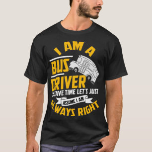 Camiseta Bus Bus Driver Omnibus Profissão de Transporte Púb