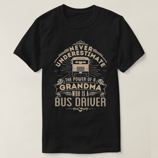 CAMISETA BUS DRIVER GRANDMA (Frente do Design)