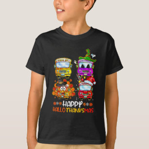 Camiseta Bus Driver Happy Hallothanksmas Ação de Graças Chr