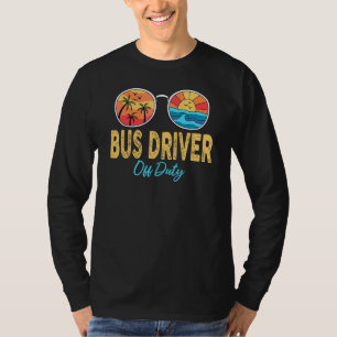 Camiseta Bus Motorista De Óculos De Sol De Serviço No Dia P