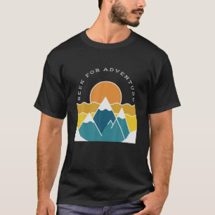 Camiseta Busca De Caminho Para Montanhas De Aventura Retro 
