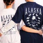 Camiseta Busca de Cruzamentos da Família Alasca Personaliza<br><div class="desc">Desligue a aventura do Alaskan da sua família com nossa "Família Personalizada Alaska Cruise Wildlife Scavenger Hunt T-Shirt"! Essas camisas personalizadas vão melhorar suas excursões e viagens à vida selvagem com mais entusiasmo. Cada camisa pode ser personalizada com seu nome de família e data de viagem, fazer-a como uma única...</div>