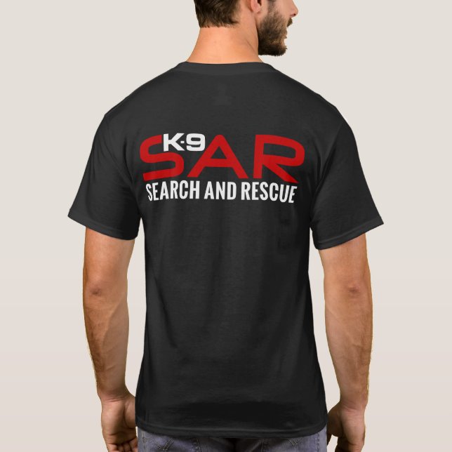 Camiseta Busca K-9 e salvamento - SAR (Verso)