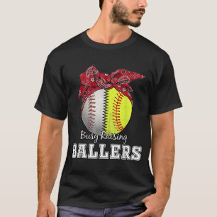 Camiseta Busca na Raising Ballers, mãe de baseball Softball