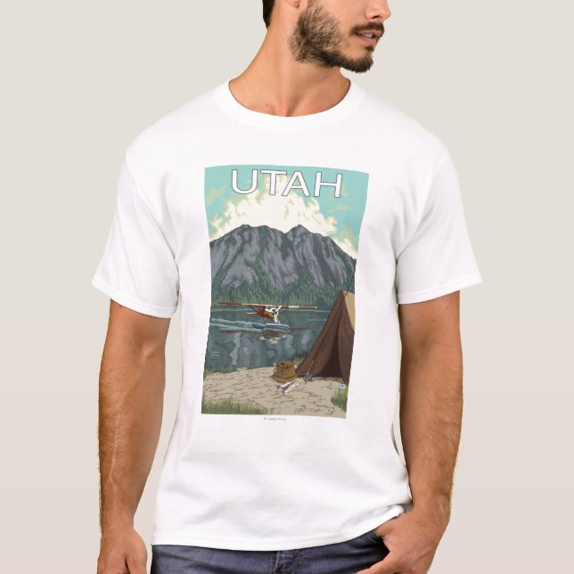Camiseta Bush FishingUtah plano (Frente)