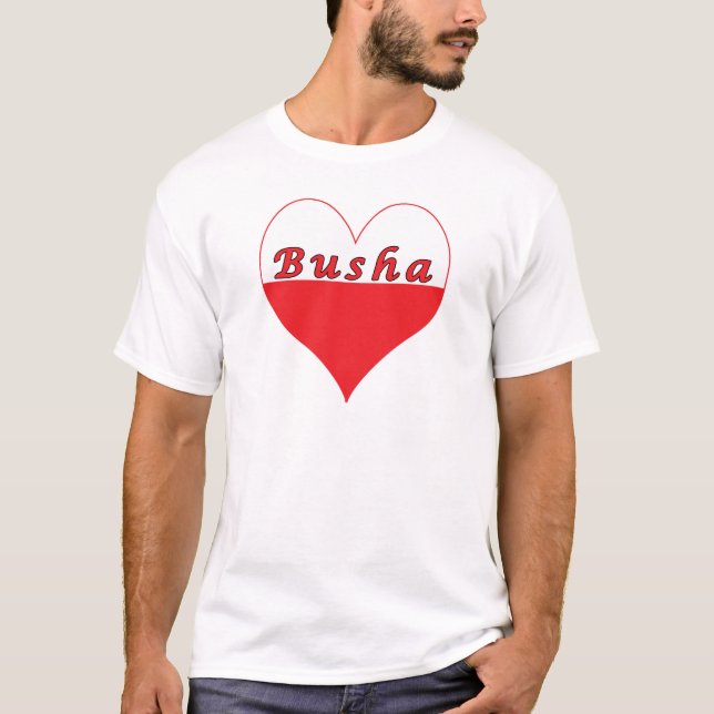 Camiseta Busha Polonês Heart (Frente)