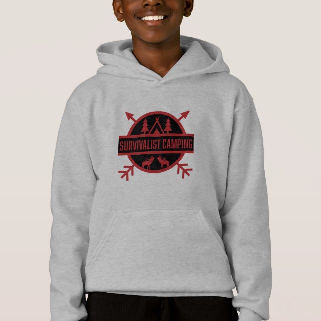 Camiseta Bushcraft de acampamento de sobrevivência (Frente)