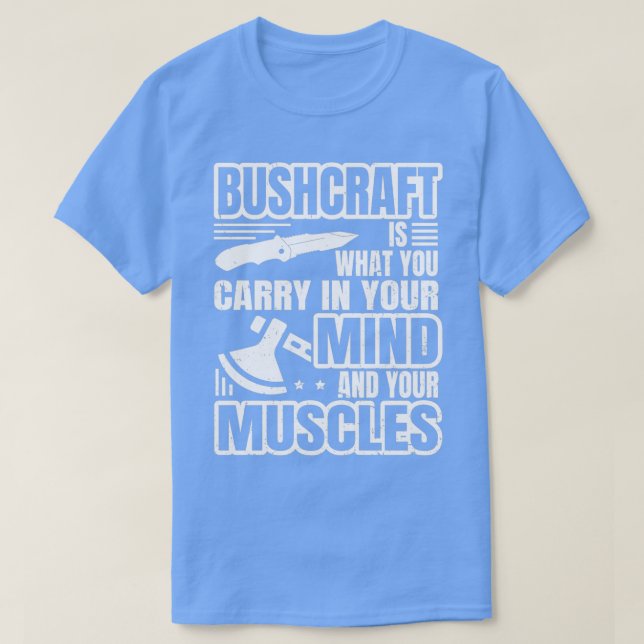 Camiseta Bushcrafter Social Distancing Expert Bushcrafting (Frente do Design)