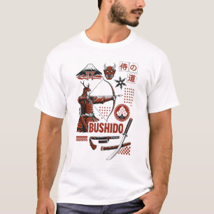 Camiseta Bushido – Arqueiro Samurai Arte do Guerreiro Japon