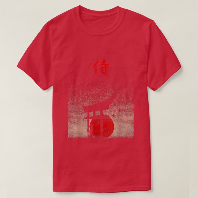 Camiseta Bushido Code Samurai Japanese Warrior Kanji  (Frente do Design)