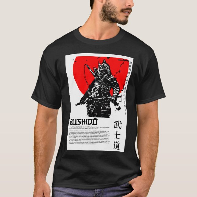 Camiseta Bushido – "Die Ehre eines Samurai" - by DANYE (Frente)