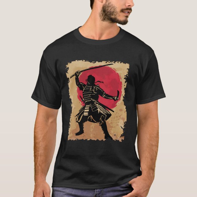 Camiseta Bushido Japan Warrior Retro Rising Sun Japanese Sa (Frente)