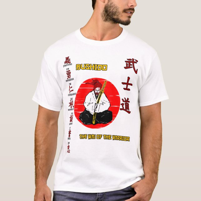 Camiseta Bushido Playera básica para hombre (Frente)