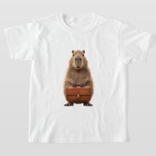 Camiseta Business Capybara com Briefcase