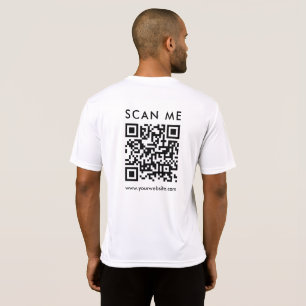 Camiseta Business Corporate QR Code Scan Me Mens Back Impre