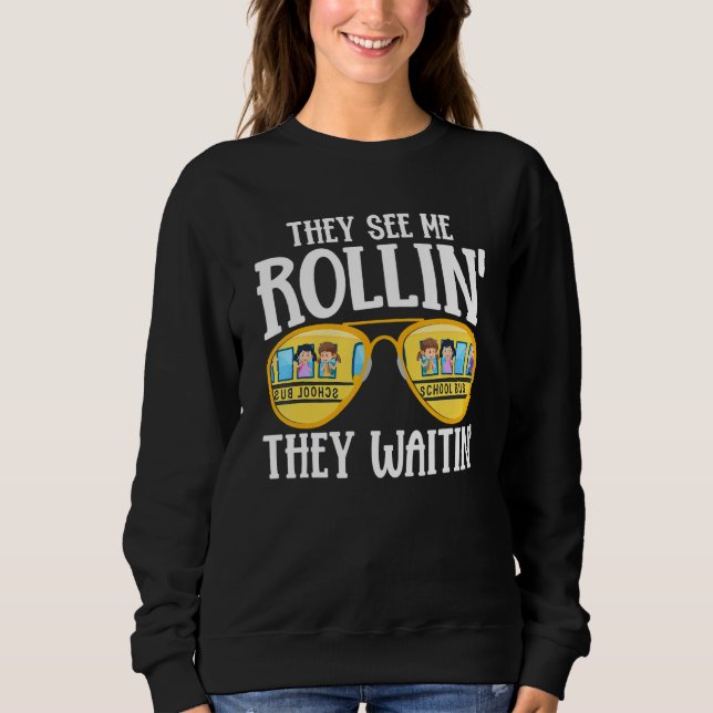 Camiseta Busman   They See Me Rollin' School Bus Driver (Frente)