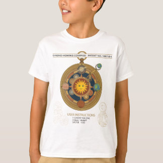 Camiseta Bússola Steampunk do Sistema Solar Vintage Engraça
