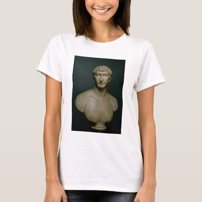 Camiseta Busto do retrato do imperador Trajan (53-117 (Frente)
