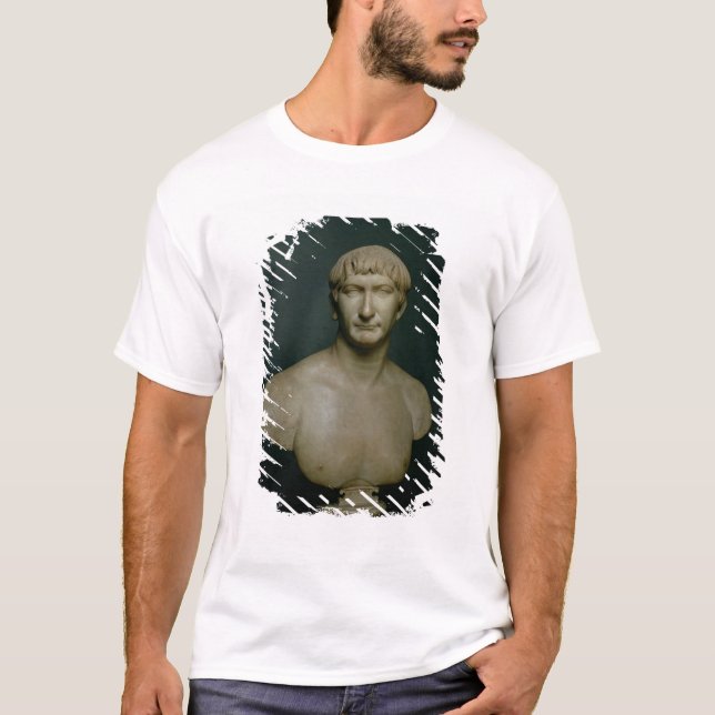 Camiseta Busto do retrato do imperador Trajan (53-117 (Frente)