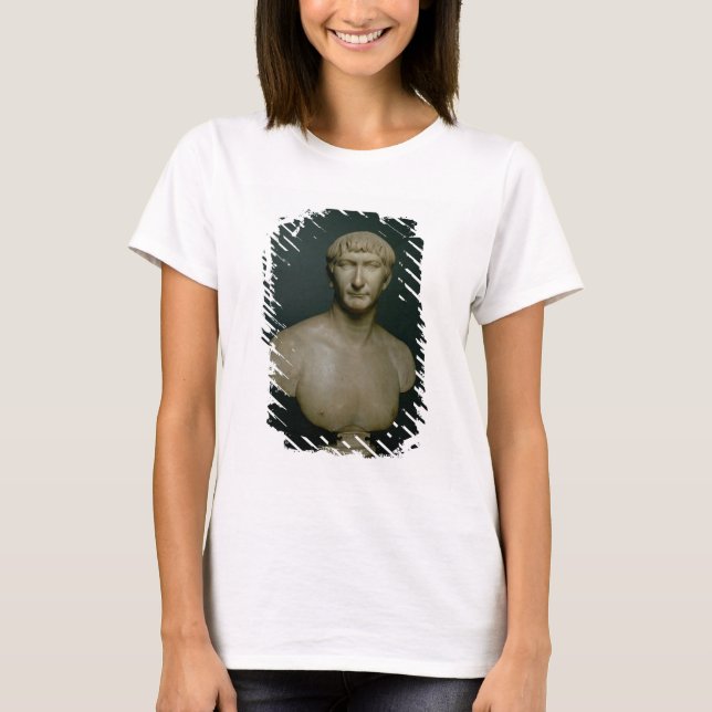 Camiseta Busto do retrato do imperador Trajan (53-117 (Frente)