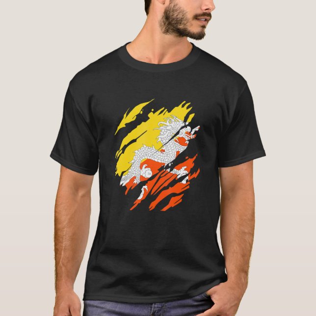 Camiseta Butão Flag 2 (Frente)