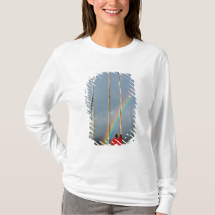 Camiseta Butão, vila Gangtey, Arco-íris sobre dois