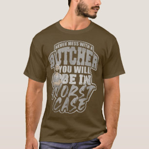 Camiseta Butcher Chuck Brisket Knife Pig Corta Carne Cook 2