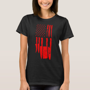 Camiseta Butcher Knife Set 4 De Julho Dos Estados Unidos