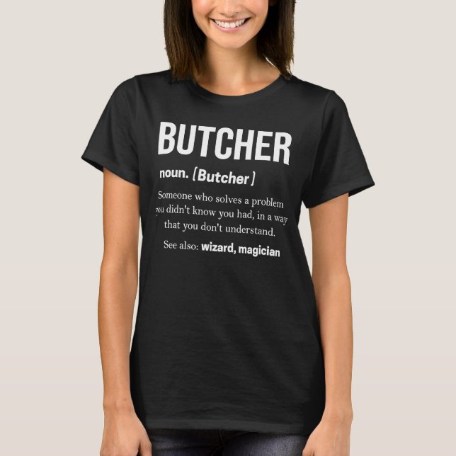 Camiseta Butcher  Meat Knife Meatcutter (Frente)