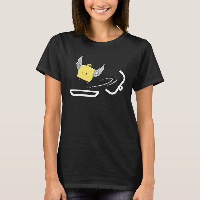 Camiseta Butter Fly Pun Flying Butter Stick of Butter with  (Frente)
