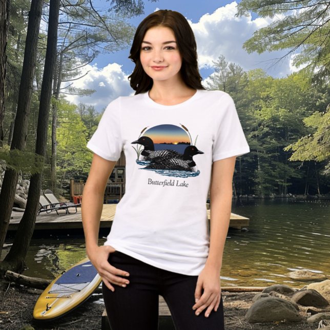 Camiseta Butterfield Lake Loon Pair (Criador carregado)
