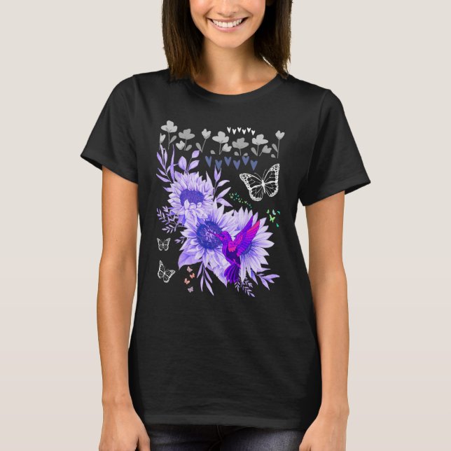 Camiseta Butterflies And Hummingbirds Find The Garden Butte (Frente)