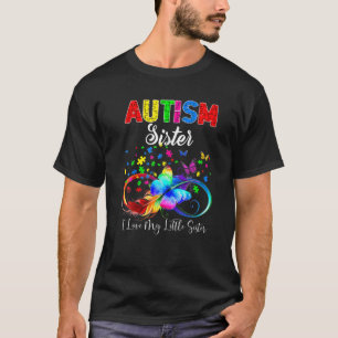 Camiseta Butterfly Autism Irmã I Love My Lil Sis Support