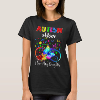 Camiseta Butterfly Autism Mom I Love My Daughter Support Au