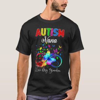 Camiseta Butterfly Autism Nana I Love My Grandson Support A
