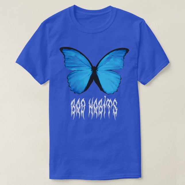 Camiseta Butterfly Bad Habits (Frente do Design)