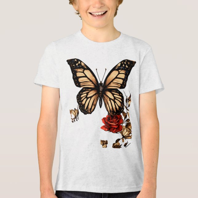 Camiseta Butterfly Bliss Pastel Paradise (Frente)
