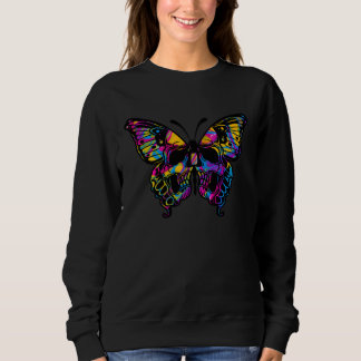 Camiseta Butterfly colorful skull old school rockabilly ret
