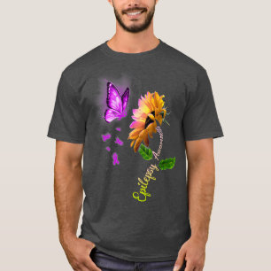 Camiseta Butterfly Epilepsia de Girassol Sensibilização